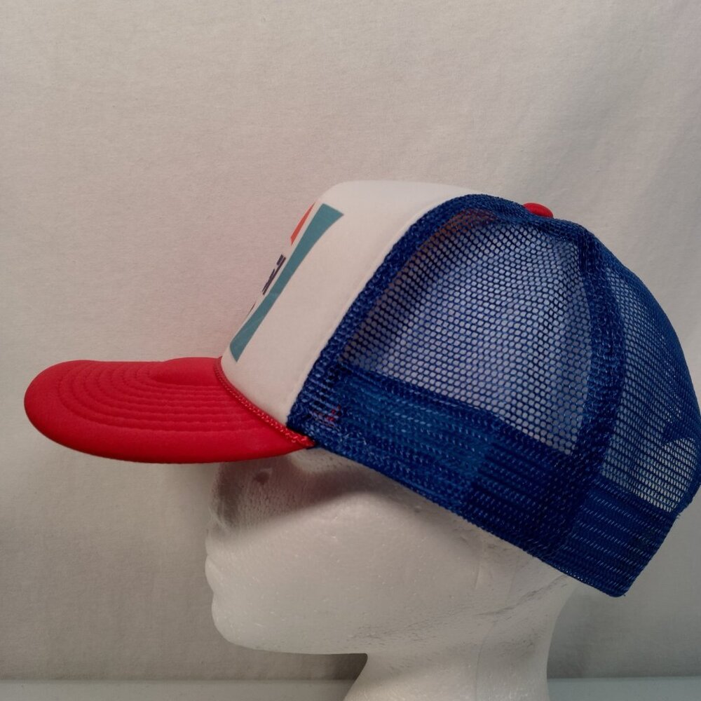 Vintage Pepsi Cola Trucker Cap Hat Foam Mesh Snap Back Red White Blue Nissun - Picture 8 of 11